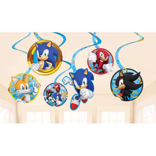 Sonic The Hedgehog Hanging Swirl Decorations